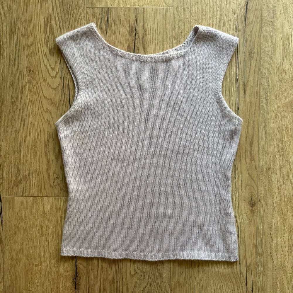 Vintage Lavender Angora Blend Knit Tank, S